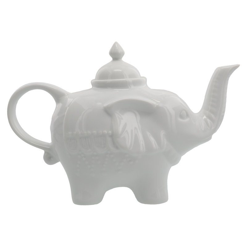 BIA Cordon Bleu Elephant Teapot Porcelain Solid White For Sale Online - View #4